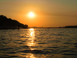 Zalazak sunca na Dunavu kod Zemuna